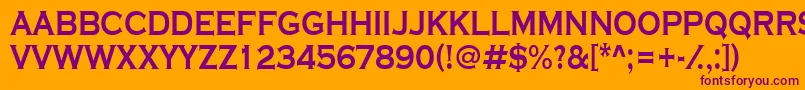 ACoppergothtitulBold Font – Purple Fonts on Orange Background