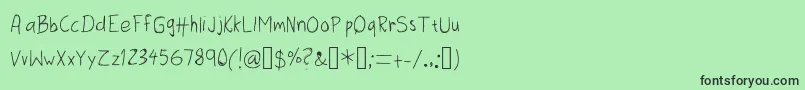 Шрифт ThreeDots1 – чёрные шрифты на зелёном фоне