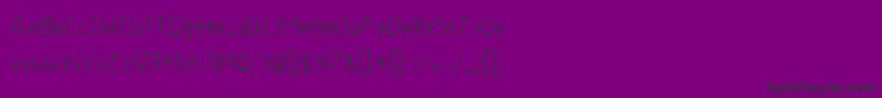 ThreeDots1-Schriftart – Schwarze Schriften auf violettem Hintergrund