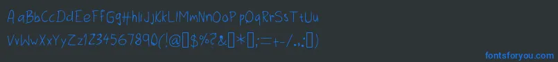 Шрифт ThreeDots1 – синие шрифты на чёрном фоне