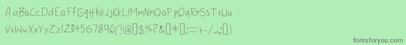 ThreeDots1 Font – Gray Fonts on Green Background