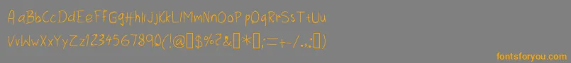 ThreeDots1 Font – Orange Fonts on Gray Background