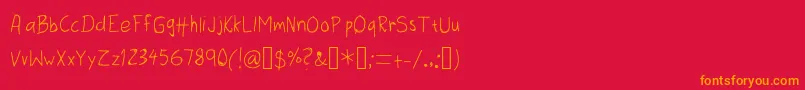 ThreeDots1 Font – Orange Fonts on Red Background