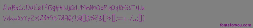 ThreeDots1 Font – Purple Fonts on Gray Background