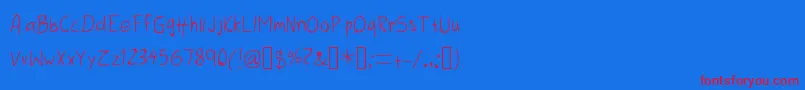 ThreeDots1 Font – Red Fonts on Blue Background