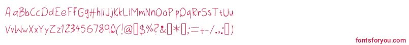ThreeDots1 Font – Red Fonts on White Background