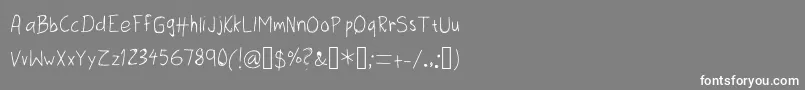 ThreeDots1 Font – White Fonts on Gray Background