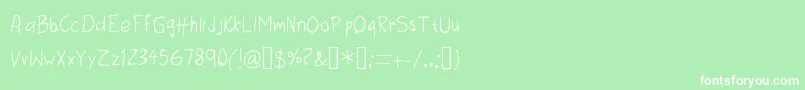 ThreeDots1 Font – White Fonts on Green Background