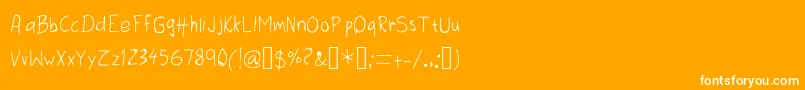 ThreeDots1 Font – White Fonts on Orange Background