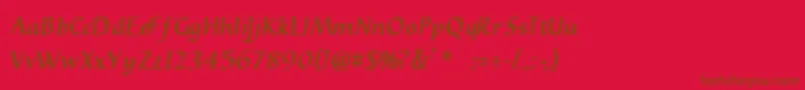 Inkydinky Font – Brown Fonts on Red Background