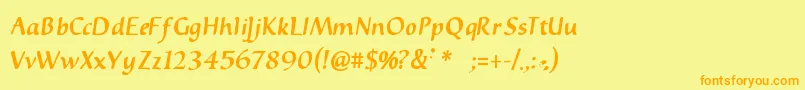 Inkydinky Font – Orange Fonts on Yellow Background