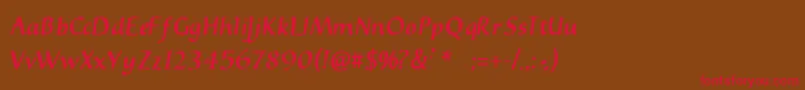 Inkydinky Font – Red Fonts on Brown Background