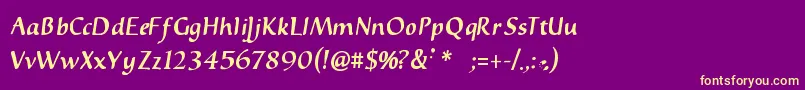 Inkydinky Font – Yellow Fonts on Purple Background