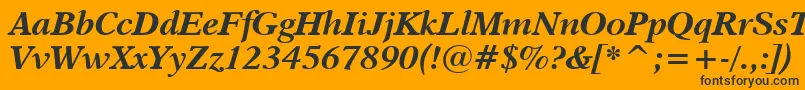 Dutch823BoldItalicBt Font – Black Fonts on Orange Background