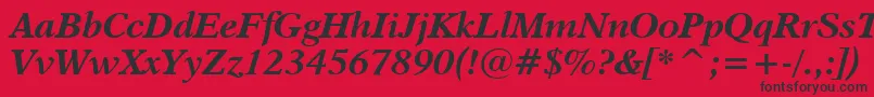 Dutch823BoldItalicBt Font – Black Fonts on Red Background