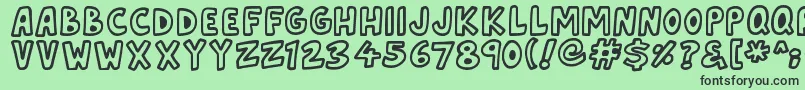 Asteroid7337 Font – Black Fonts on Green Background