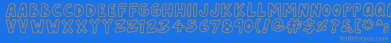 Asteroid7337 Font – Gray Fonts on Blue Background