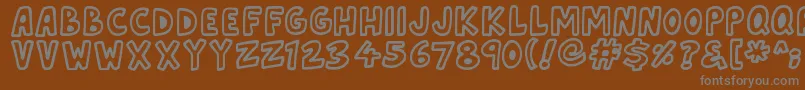 Asteroid7337 Font – Gray Fonts on Brown Background