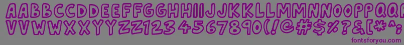 Asteroid7337 Font – Purple Fonts on Gray Background