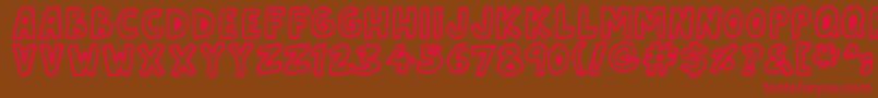 Asteroid7337 Font – Red Fonts on Brown Background