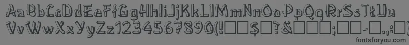 フォントLowerEastsideRegular – 黒い文字の灰色の背景