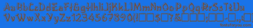 LowerEastsideRegular Font – Brown Fonts on Blue Background