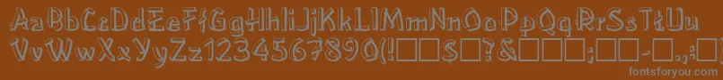 LowerEastsideRegular Font – Gray Fonts on Brown Background