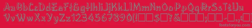 LowerEastsideRegular Font – Gray Fonts on Red Background