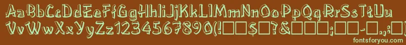 LowerEastsideRegular Font – Green Fonts on Brown Background