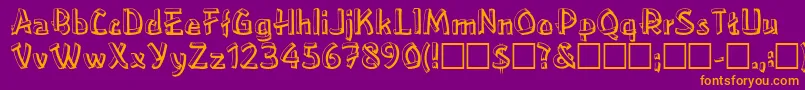 LowerEastsideRegular Font – Orange Fonts on Purple Background