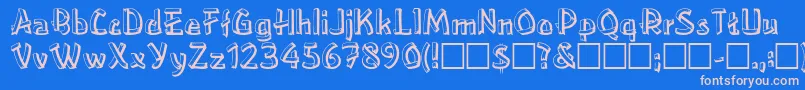 LowerEastsideRegular Font – Pink Fonts on Blue Background