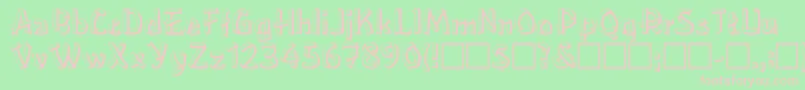 LowerEastsideRegular Font – Pink Fonts on Green Background