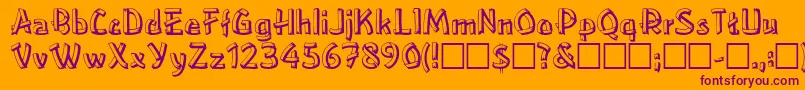 LowerEastsideRegular Font – Purple Fonts on Orange Background