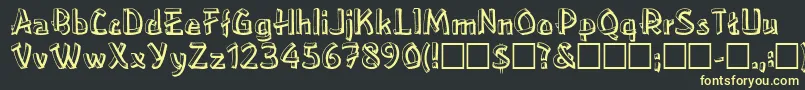 LowerEastsideRegular Font – Yellow Fonts on Black Background