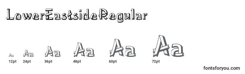 LowerEastsideRegular Font Sizes