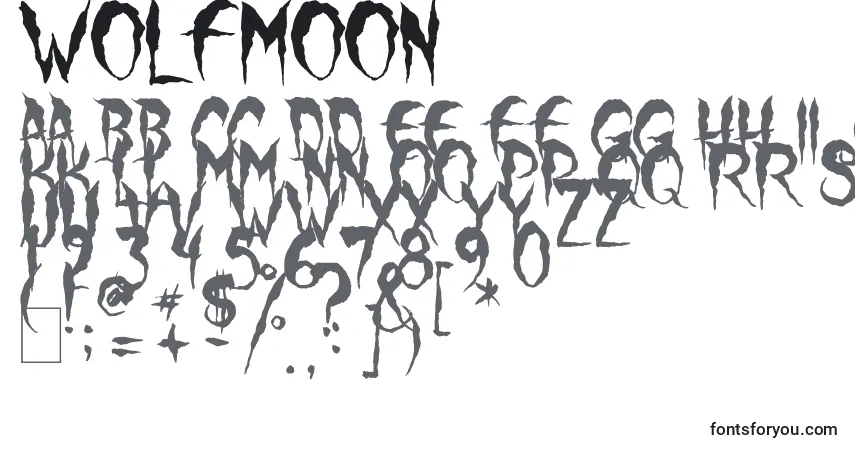 WolfMoon (83032)フォント–アルファベット、数字、特殊文字