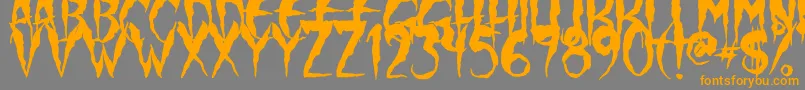WolfMoon-fontti – oranssit fontit harmaalla taustalla