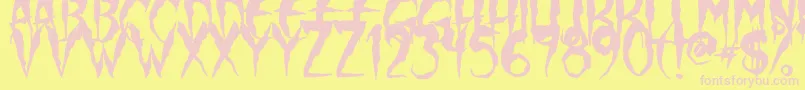 More about WolfMoon Font WolfMoon Font – Pink Fonts on Yellow Background