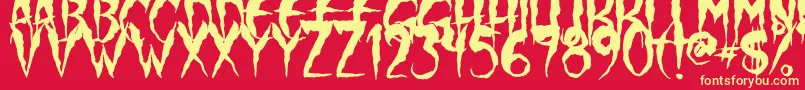 WolfMoon Font – Yellow Fonts on Red Background