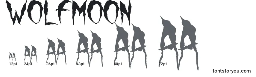 Размеры шрифта WolfMoon (83032)