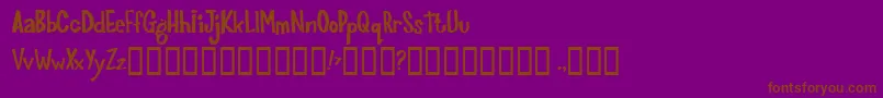 Joinks Font – Brown Fonts on Purple Background