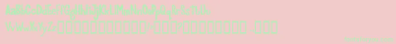 Joinks Font – Green Fonts on Pink Background