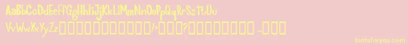 Joinks Font – Yellow Fonts on Pink Background