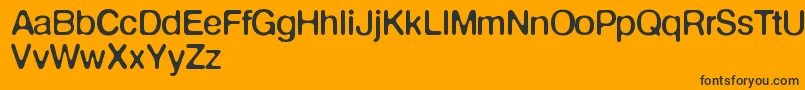 Defontenormale Font – Black Fonts on Orange Background