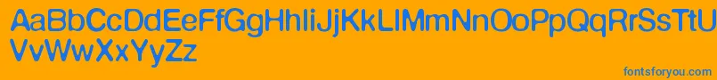 Defontenormale Font – Blue Fonts on Orange Background