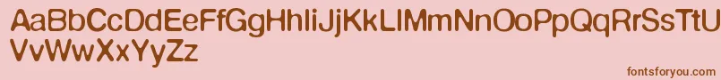 Defontenormale-fontti – ruskeat fontit vaaleanpunaisella taustalla