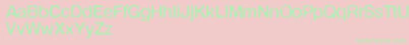 フォントDefontenormale – ピンクの背景に緑の文字