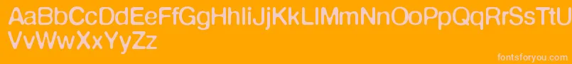 Defontenormale Font – Pink Fonts on Orange Background