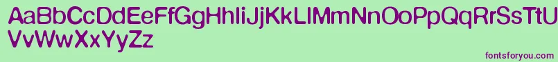 Defontenormale-fontti – violetit fontit vihreällä taustalla