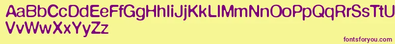 Defontenormale Font – Purple Fonts on Yellow Background